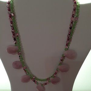 Stone and Bead Collar Necklace